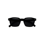 Unisex wayfarer sunglasses with wide black lenses