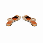 Damskie Czółenka Slingback z Zamszu na Niskim Obcasie z Ozdobą 3