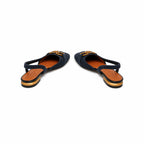 Damskie Czółenka Slingback z Zamszu na Niskim Obcasie z Ozdobą 7