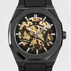 Męski Zegarek Automatyczny z Ośmiokątną Kopertą na Pasku Silikonowym 18