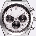 Męski Zegarek Chronograf z Ośmiokątną Kopertą i Datownikiem na Pasku 8